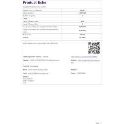 CANDY Four encastrable émail lisse FIDC N502 Idéa, 65 litres, minuteur