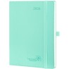 POPRUN Agenda 2026 Semainier 22 x 16,5 cm - Couverture Souple en PU Cuir, Vertical Planner, D'Jan 2026 à Déc 2026-12 Mois, Avec 