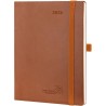 POPRUN Agenda Scolaire 2026 Semainier 22 x 16,5 cm - Couverture Souple en PU Cuir, Vertical Planner, D'Jan 2026 à Déc 2026-12 Mo