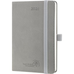 POPRUN Agenda de Poche 2026 A6 Semainier 16 x 10,5 cm - Couverture Souple en PU Cuir, Petit Agenda, D'Jan 2026 à Déc 2026-12 Moi