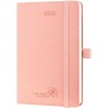 POPRUN Agenda de Poche 2026 A6 Semainier 16 x 10,5 cm - Couverture Souple en PU Cuir, Petit Agenda Scolaire, D'Jan 2026 à Déc 20