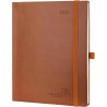 POPRUN Agenda 2026 Semainier 26,5 x 21,5 cm - Couverture Souple en PU Cuir, Vertical Planner, D'Jan 2026 à Déc 2026-12 Mois, Ave