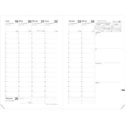 Quo Vadis - Agenda - 2026 - Ministre - Semainier Planning - Français - Impala - Noir - 14 mois de décembre à janvier - 16x24 cm 