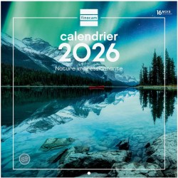 Finocam – Calendrier mural 2026 30 x 30 cm 1 Mois par page Janvier – Décembre 2026 + Sept.-Déc. 2025 (4 mois) réduits | Calendri