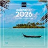 Finocam – Calendrier mural 2026 30 x 30 cm 1 Mois par page Janvier – Décembre 2026 + Sept.-Déc. 2025 (4 mois) réduits | Calendri