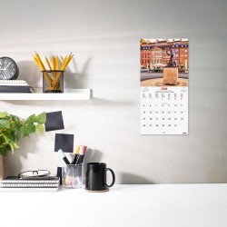 Finocam – Calendrier mural 2026 18 x 18 cm 1 Mois par page Janvier – Décembre 2026 + Sept.-Déc. 2025 (4 mois) réduits | Calendri