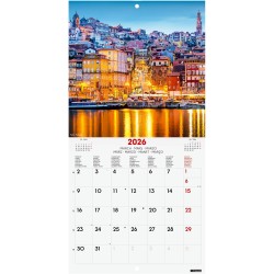 Finocam – Calendrier mural 2026 18 x 18 cm 1 Mois par page Janvier – Décembre 2026 + Sept.-Déc. 2025 (4 mois) réduits | Calendri