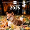 Finocam – Calendrier mural 2026 18 x 18 cm 1 Mois par page Janvier – Décembre 2026 + Sept.-Déc. 2025 (4 mois) réduits | Calendri