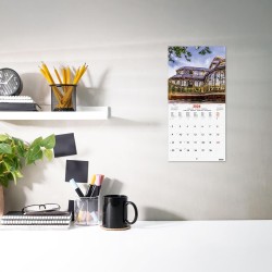 Finocam – Calendrier mural 2026 18 x 18 cm 1 Mois par page Janvier – Décembre 2026 + Sept.-Déc. 2025 (4 mois) réduits | Calendri