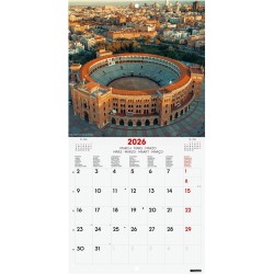 Finocam – Calendrier mural 2026 18 x 18 cm 1 Mois par page Janvier – Décembre 2026 + Sept.-Déc. 2025 (4 mois) réduits | Calendri