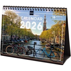Finocam – Calendrier de bureau 2026 1 Mois par page Janvier – Décembre 2026 + Sept.-Déc. 2025 (4 mois) réduits | Calendrier 2026