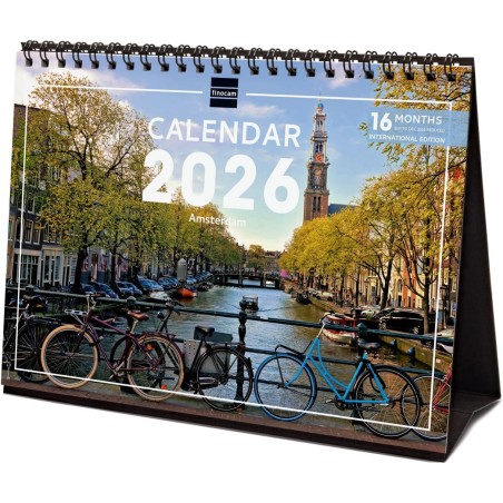 Finocam – Calendrier de bureau 2026 1 Mois par page Janvier – Décembre 2026 + Sept.-Déc. 2025 (4 mois) réduits | Calendrier 2026