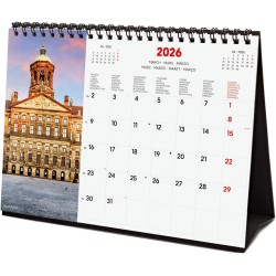 Finocam – Calendrier de bureau 2026 1 Mois par page Janvier – Décembre 2026 + Sept.-Déc. 2025 (4 mois) réduits | Calendrier 2026