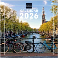 Finocam – Calendrier mural 2026 30 x 30 cm 1 Mois par page Janvier – Décembre 2026 + Sept.-Déc. 2025 (4 mois) réduits | Calendri