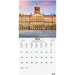 Finocam – Calendrier mural 2026 30 x 30 cm 1 Mois par page Janvier – Décembre 2026 + Sept.-Déc. 2025 (4 mois) réduits | Calendri