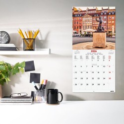 Finocam – Calendrier mural 2026 30 x 30 cm 1 Mois par page Janvier – Décembre 2026 + Sept.-Déc. 2025 (4 mois) réduits | Calendri