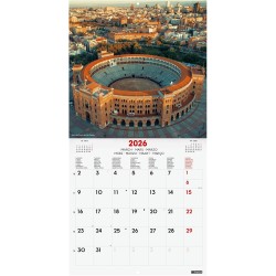 Finocam – Calendrier mural 2026 30 x 30 cm 1 Mois par page Janvier – Décembre 2026 + Sept.-Déc. 2025 (4 mois) réduits | Calendri