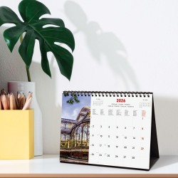 Finocam – Calendrier de bureau 2026 1 Mois par page Janvier – Décembre 2026 + Sept.-Déc. 2025 (4 mois) réduits | Calendrier 2026