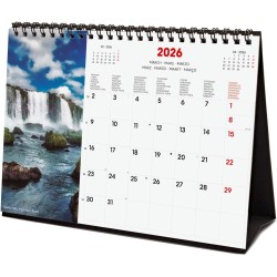 Finocam – Calendrier de bureau 2026 1 Mois par page Janvier – Décembre 2026 + Sept.-Déc. 2025 (4 mois) réduits | Calendrier 2026