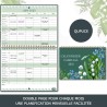 Calendrier Familial Mural/Frigo 2025 2026(18 Mois) 32 x 22cm, Calendrier Magnétique Frigo Jan.2025 - Jui.2026, Organisateur Plan
