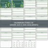 Calendrier Familial Mural/Frigo 2025 2026(18 Mois) 32 x 22cm, Calendrier Magnétique Frigo Jan.2025 - Jui.2026, Organisateur Plan