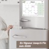 Calendrier Magnetique Frigo 2025 2026 (18 Mois) 32 * 22CM, Calendrier Familial Jan.2025 - Juin.2026, Calendrier de l'Avent Organ