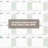 Calendrier Magnetique Frigo 2025 2026 (18 Mois) 32 * 22CM, Calendrier Familial Jan.2025 - Juin.2026, Calendrier de l'Avent Organ