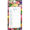 Exacompta - 33215E - Calendrier mensuel avec feuillets détachables 13 x 23 cm - Sur support plaque imprimée Fleurs 16 x 33 cm - 