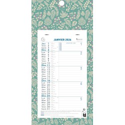 Exacompta - 33218E - Calendrier mensuel avec feuillets détachables 13 x 23 cm - Sur support plaque imprimée Mini Labo 16 x 33 cm
