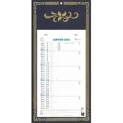 Exacompta - 33211E - Calendrier mensuel avec feuillets détachables 13 x 23 cm - Sur support plaque imprimée Skytos 16 x 33 cm - 