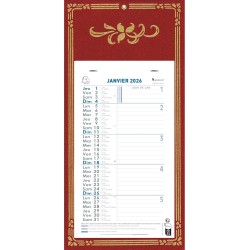 Exacompta - 33211E - Calendrier mensuel avec feuillets détachables 13 x 23 cm - Sur support plaque imprimée Skytos 16 x 33 cm - 