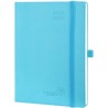 POPRUN Agenda 2025 2026 Semainier Vertical 22 x 16,5cm D'Août 2025 à Déc 2026-17 Mois Planner Scolaire - Couverture Souple en PU