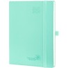 POPRUN Agenda 2025 2026 Semainier Vertical 22 x 16,5cm D'Août 2025 à Déc 2026-17 Mois Planner Scolaire - Couverture Souple en PU