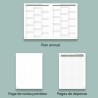 POPRUN Agenda 2025 2026 Semainier Vertical 22 x 16,5cm D'Août 2025 à Déc 2026-17 Mois Planner Scolaire - Couverture Souple en PU