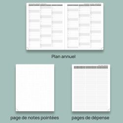 POPRUN Agenda 2025 2026 Semainier Vertical 26,5 x 21,5cm D'Août 2025 à Déc 2026-17 Mois Planner Scolaire, Couverture Souple en P