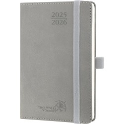 POPRUN Agenda De poche 2025 2026 Semainier 16 x 10,5 cm D'Août 2025 à Déc 2026-17 Mois Petit Planner Scolaire, Couverture Souple