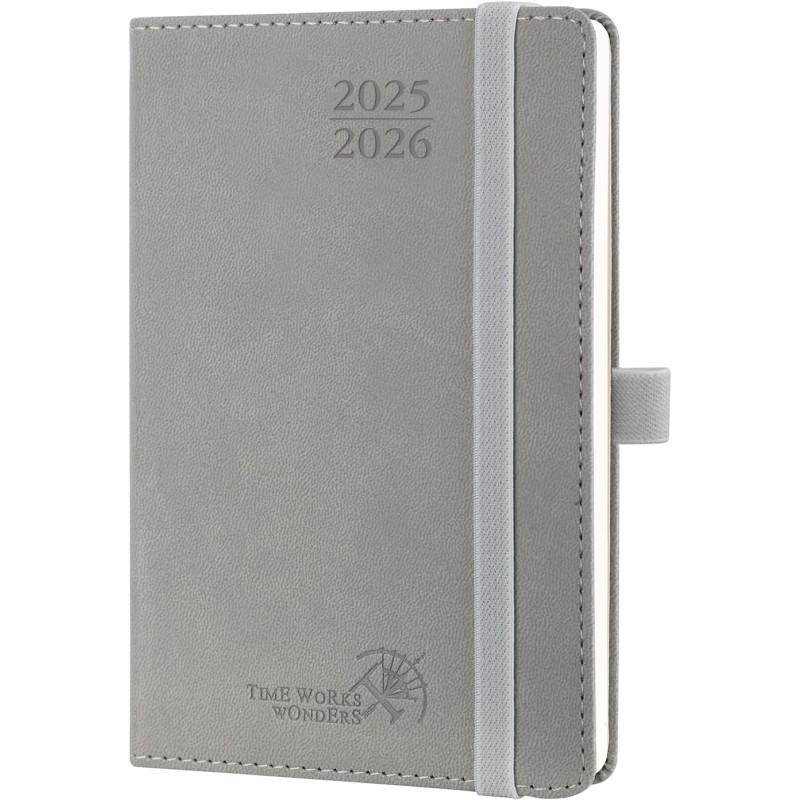 POPRUN Agenda De poche 2025 2026 Semainier 16 x 10,5 cm D'Août 2025 à Déc 2026-17 Mois Petit Planner Scolaire, Couverture Souple