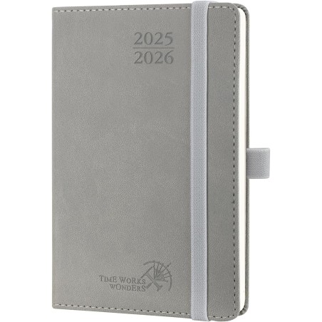 POPRUN Agenda De poche 2025 2026 Semainier 16 x 10,5 cm D'Août 2025 à Déc 2026-17 Mois Petit Planner Scolaire, Couverture Souple