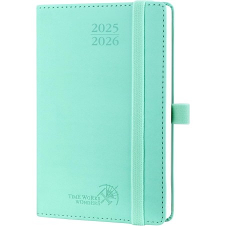 POPRUN Agenda De poche 2025 2026 Semainier Calendrier Agenda Scolaire 16 x 10,5 cm D'Août 2025 à Déc 2026-17 Mois, Couverture So