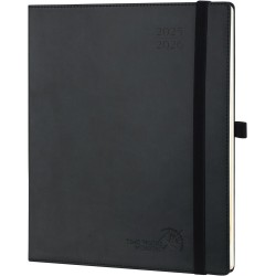 POPRUN Agenda 2025 2026 Semainier Vertical 26,5 x 21,5cm D'Août 2025 à Déc 2026-17 Mois Planner Scolaire, Couverture Souple en P