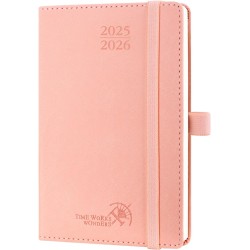 POPRUN Agenda De poche 2025 2026 Semainier 16 x 10,5 cm D'Août 2025 à Déc 2026-17 Mois Petit Planner Scolaire, Couverture Souple
