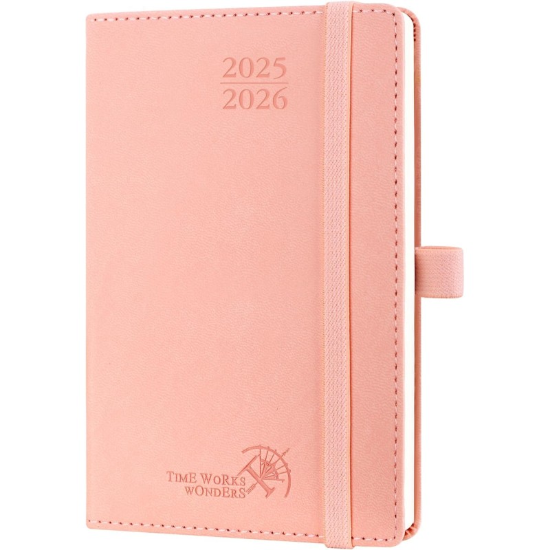POPRUN Agenda De poche 2025 2026 Semainier 16 x 10,5 cm D'Août 2025 à Déc 2026-17 Mois Petit Planner Scolaire, Couverture Souple