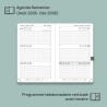 POPRUN Agenda De poche 2025 2026 Semainier 16 x 10,5 cm D'Août 2025 à Déc 2026-17 Mois Petit Planner Scolaire, Couverture Souple