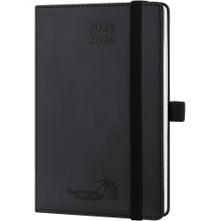 POPRUN Agenda De poche 2025 2026 Semainier 16 x 10,5 cm D'Août 2025 à Déc 2026-17 Mois Petit Planner Scolaire, Couverture Souple