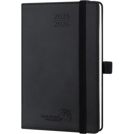 POPRUN Agenda De poche 2025 2026 Semainier 16 x 10,5 cm D'Août 2025 à Déc 2026-17 Mois Petit Planner Scolaire, Couverture Souple