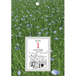 Exacompta - 32113E - Bloc éphéméride comique 6,5 x 9,7 cm - Sur plaque illustrée classique 18 x 26 cm - 2026 - Visuel aléatoire