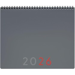 Finocam – Planificateur Agenda + Notes 1 Mois par page + Notes 2026 Janvier 2026 – Décembre 2026 (12 mois) Gris International