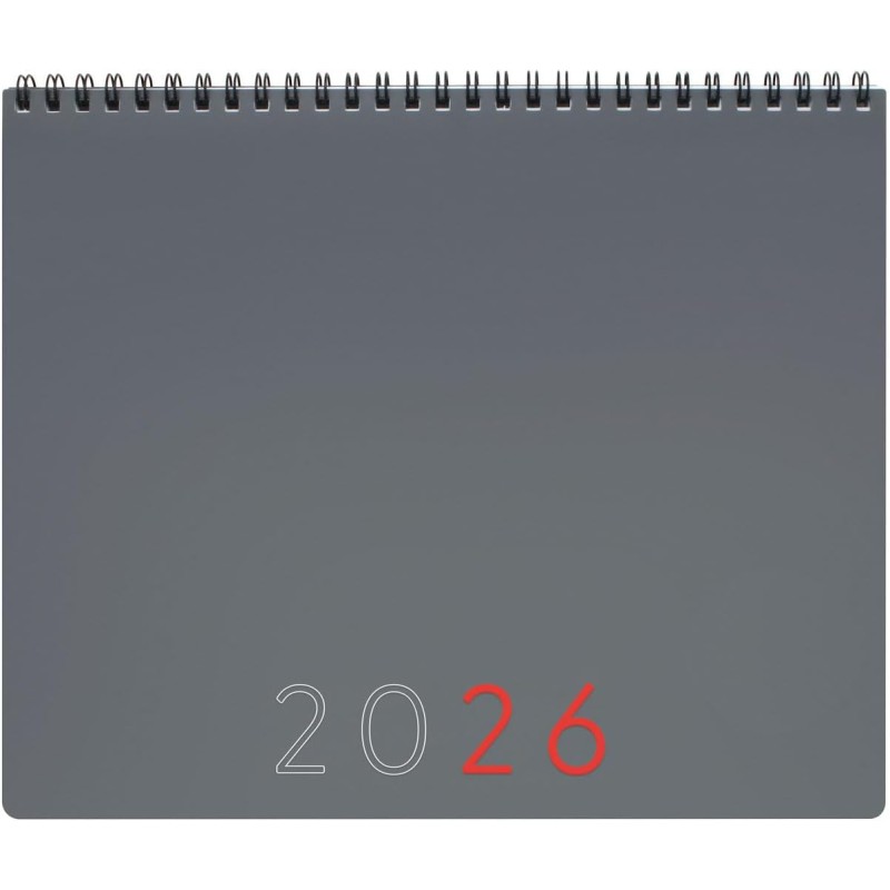 Finocam – Planificateur Agenda + Notes 1 Mois par page + Notes 2026 Janvier 2026 – Décembre 2026 (12 mois) Gris International