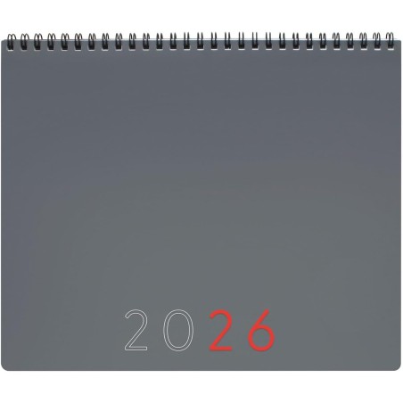 Finocam – Planificateur Agenda + Notes 1 Mois par page + Notes 2026 Janvier 2026 – Décembre 2026 (12 mois) Gris International