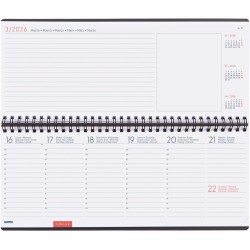 Finocam – Planificateur Agenda + Notes Semaine sur 2 pages + notes 2026 Janvier 2026 – Décembre 2026 (12 mois) Gris Internationa